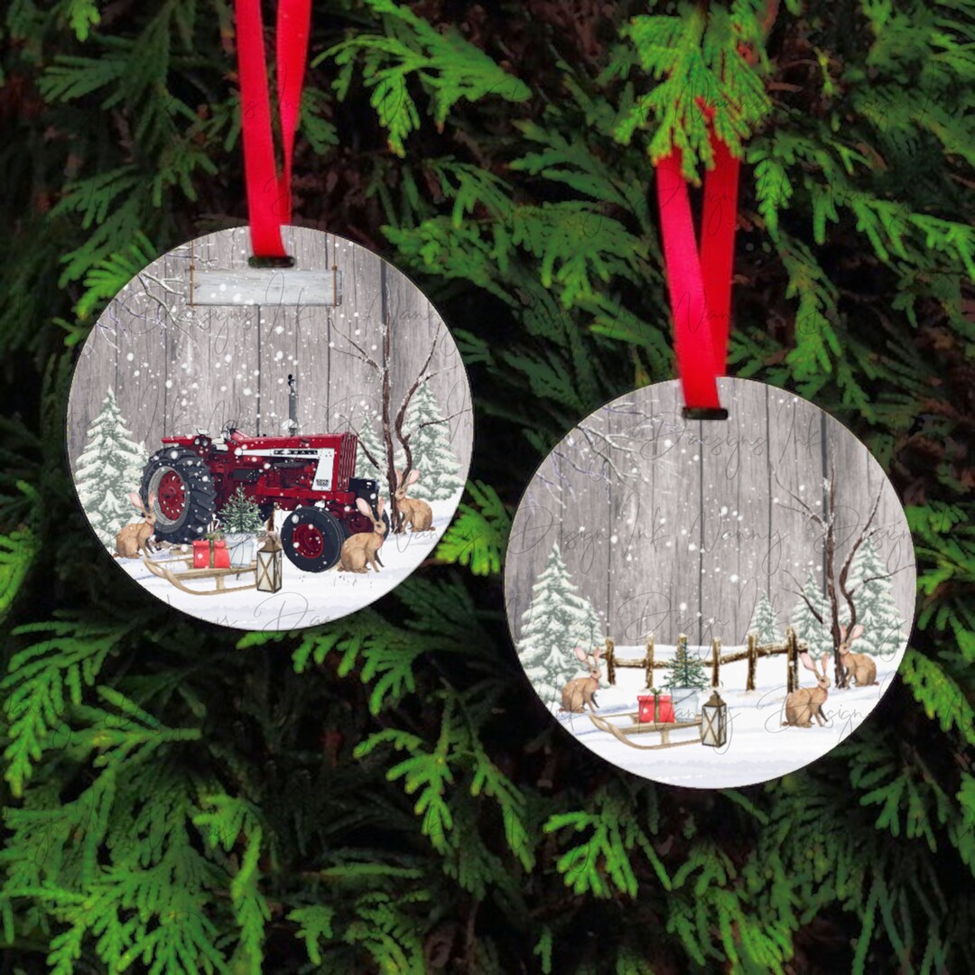 Tractor Christmas PNG, Christmas Decal, Christmas Ornament, Christmas