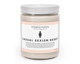 Sexism Reset Ontspannende aromatherapiekaars - met de hand gegoten met natuurlijke sojawas en katoenen lont - 9oz