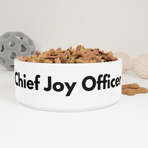 CJO Pet Bowl - Personalized Glazed Finish Ceramic Pet Bowl with Custom Design for Feeding Time