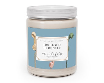 IRS Hold Relaxing Aromatherapy Candle - Hand-Poured with Natural Soy Wax and Cotton Wick - 9oz