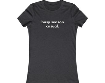 Busy Season T-shirt met print - geüpcycled katoenen T-shirt voor dames