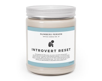 Introvert Reset Ontspannende aromatherapiekaars - met de hand gegoten met natuurlijke sojawas en katoenen lont - 9oz