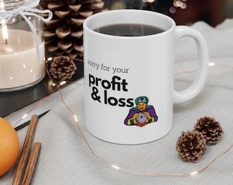 Sorry voor de P&L-mok – grappige dubbelzijdige keramische koffiekop
