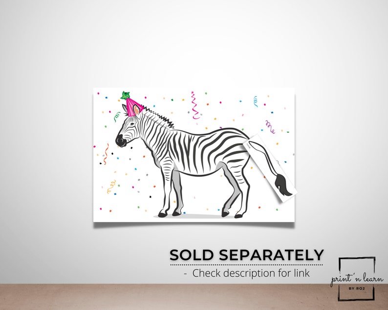 Pin the Tail on the Giraffe, Party Animals Decor, Jungle Animals Decor ...