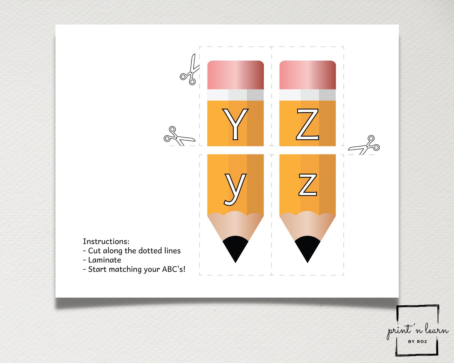 Alphabet Matching Cards, Alphabet Letter Uppercase and Lowercase Match ...