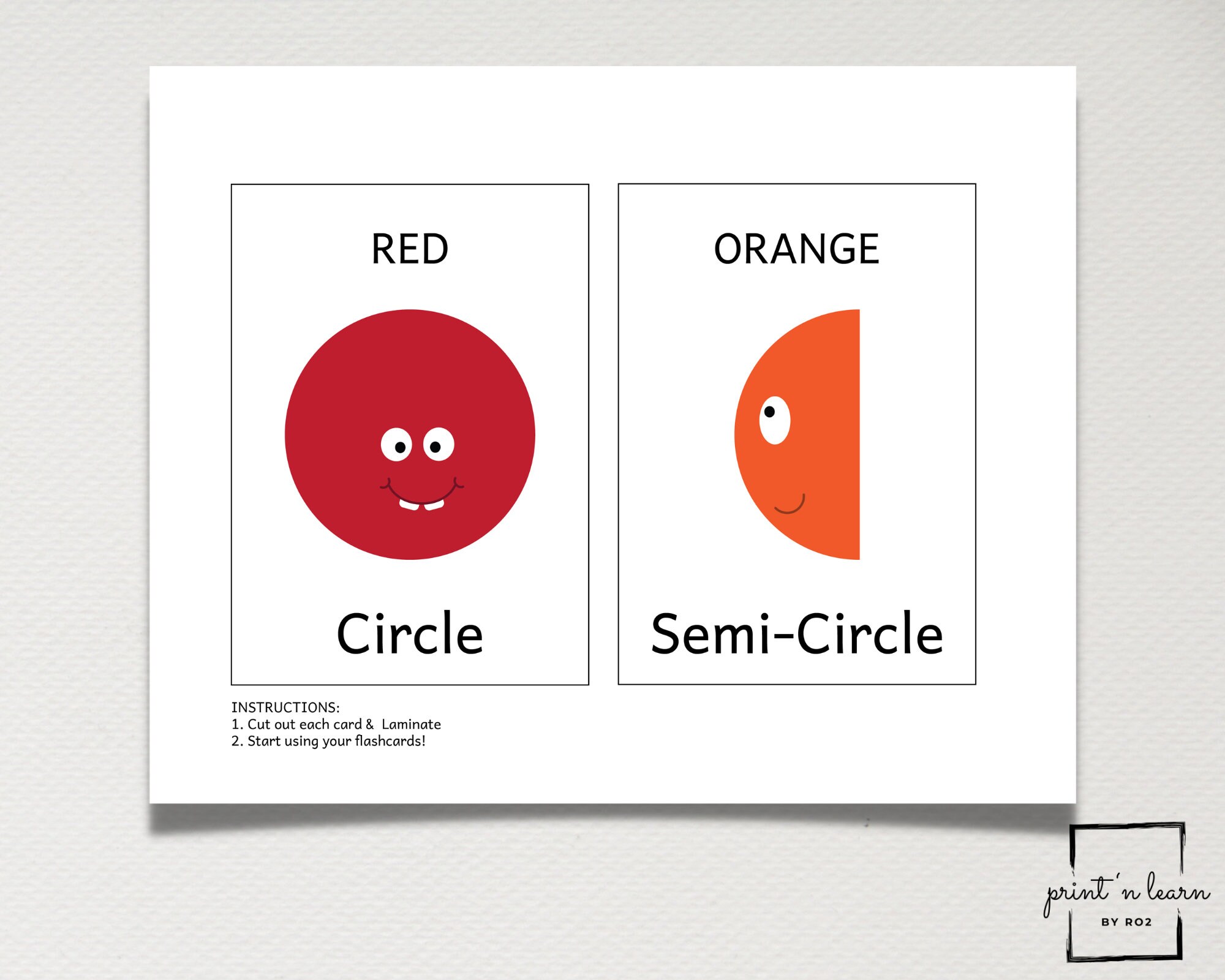 COLORS, Colors & Shapes Flashcards, Printable Prek Worksheets, Toddler ...