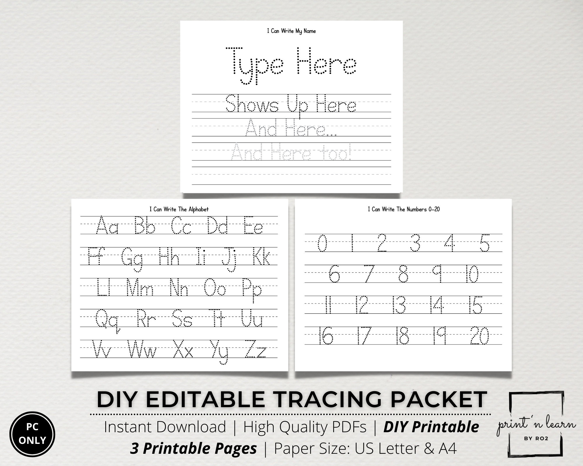 Printable Handwriting Name Tracing Worksheets