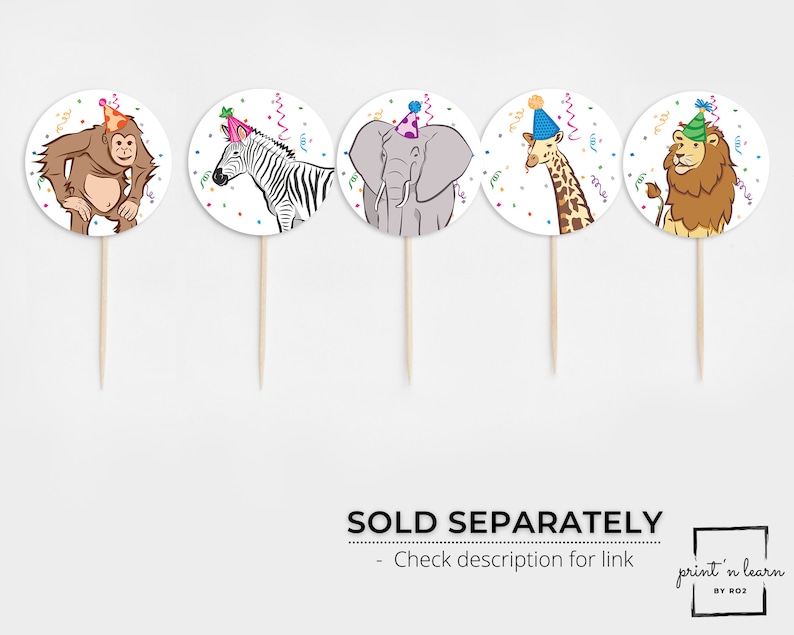 Pin the Tail on the Giraffe, Party Animals Decor, Jungle Animals Decor ...