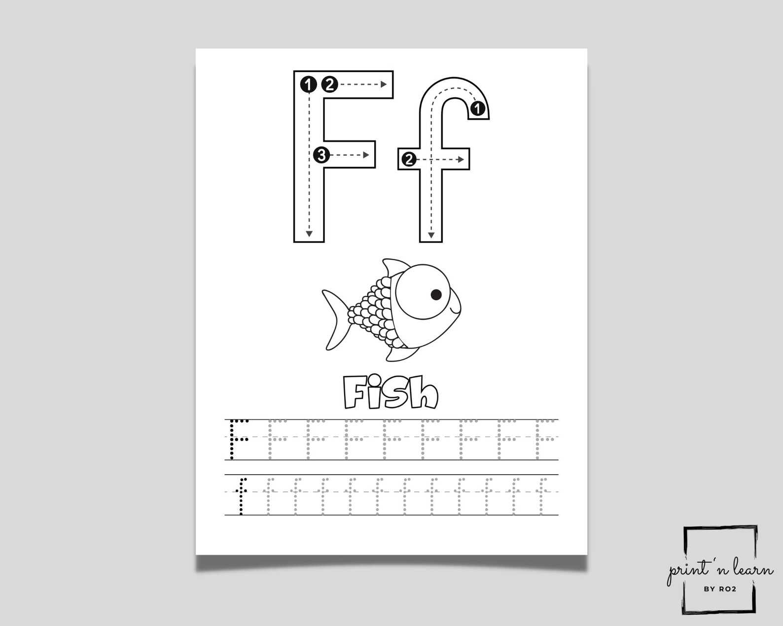 Alphabet Worksheet Handwriting Practice ABC Writing Etsy