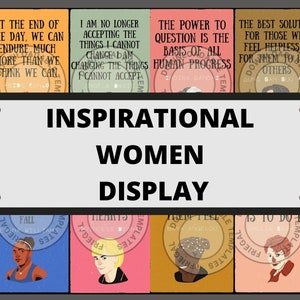 16 Inspirational Women Quotations - Trendy Classroom Decor - Instant Download PDFs