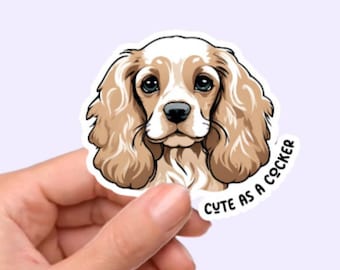Holographic Cocker Spaniel Sticker, Planner, Kindle Decal