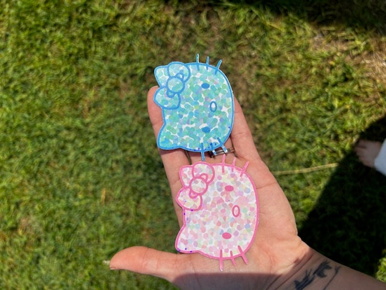 3" Holographic Kitty Sticker: Sparkly Sticker bild 6