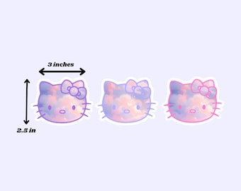 Holographic Hello Kitty Sticker: Kawaii Planner Sticker (3")