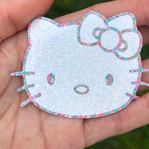 3" Holographic Kitty Sticker: Sparkly Sticker Tutti Frutti