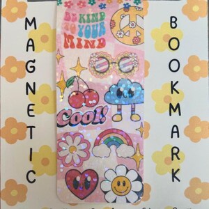 Magnetic Bookmark, Bookmark, Laminated Bookmark, Magnet, Cute Bookmark, Holographic Bookmark