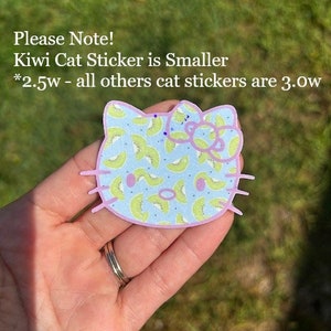 3" Holographic Kitty Sticker: Sparkly Sticker Kiwi