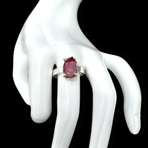 Raw Garnet Ring **Chunky** on 925 Sterling Silver Band [Handmade & Ships from Boise, ID]