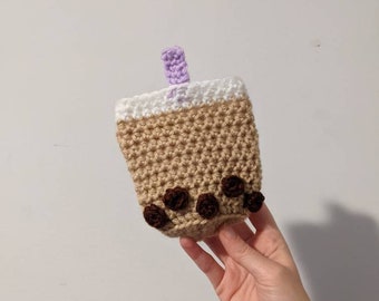 Crochet Boba Milk Tea Koozie