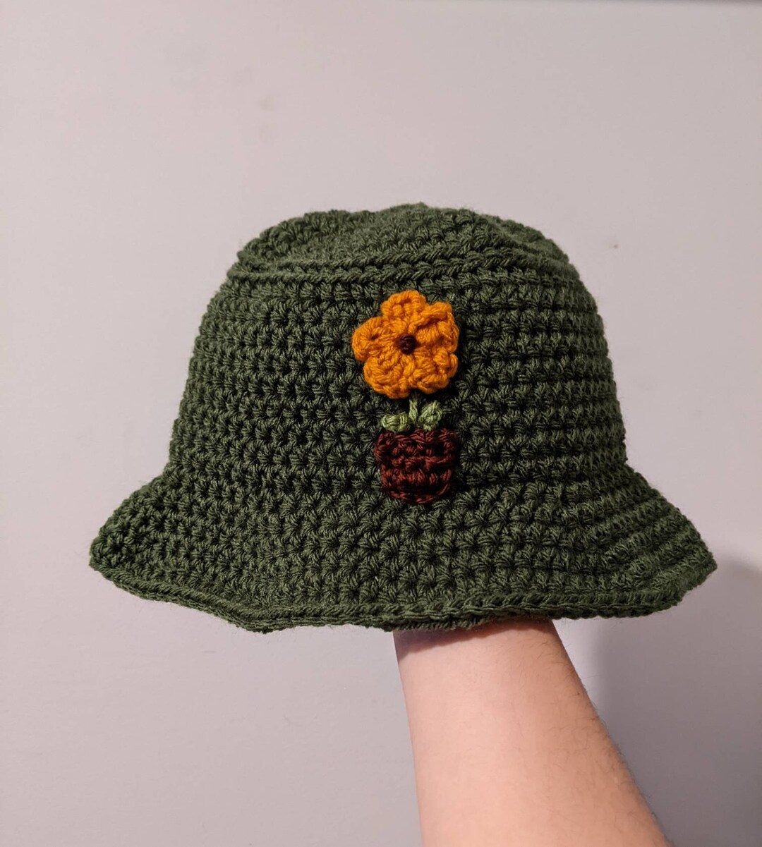 Crochet Flower bucket hat OP
