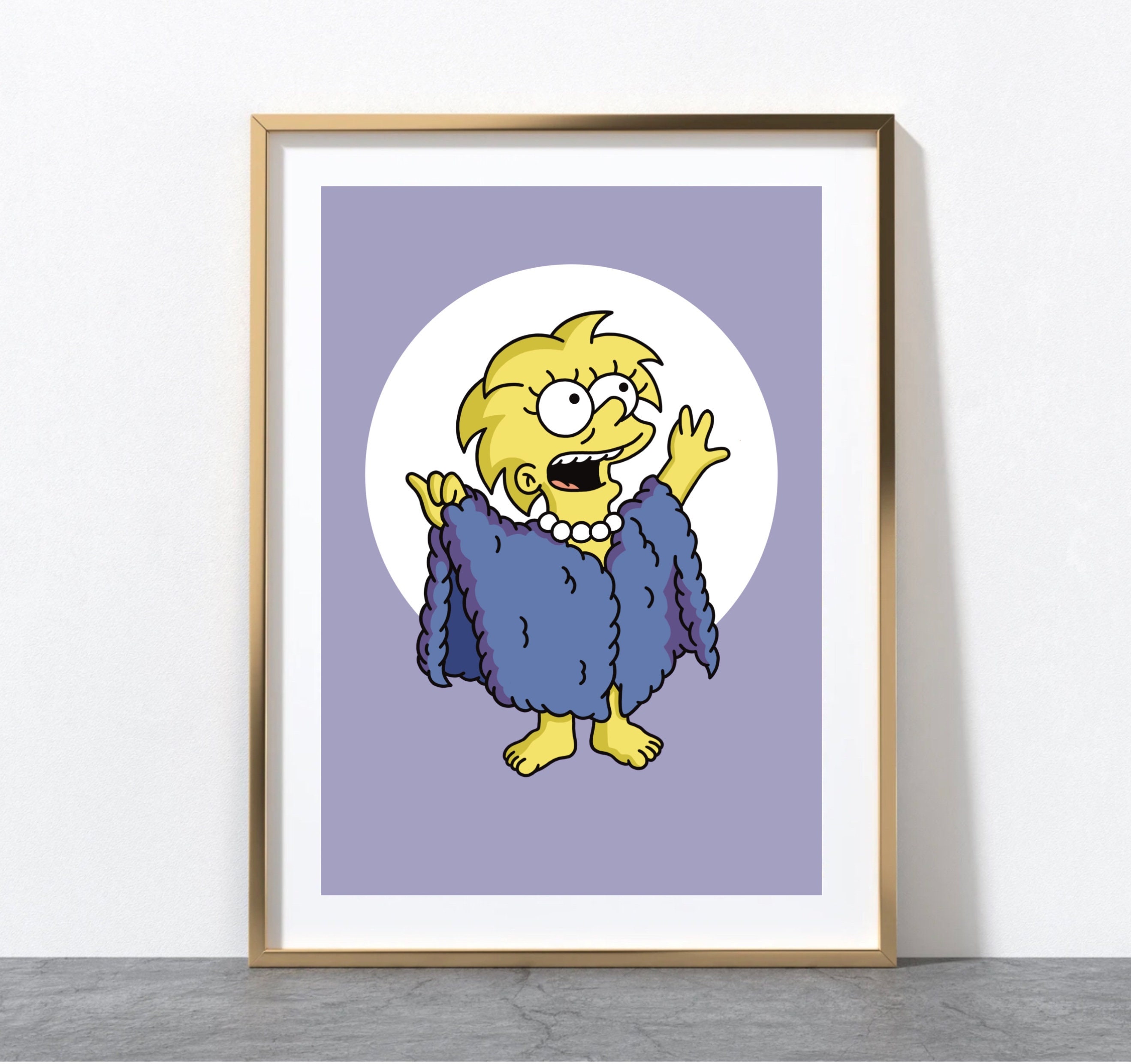 Lisa Simpson Lizard Queen A5 Print - Etsy