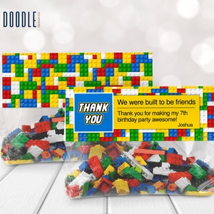 Building Blocks | Party Bag Toppers | DIGITAL | Printable | Editable | Instant Download