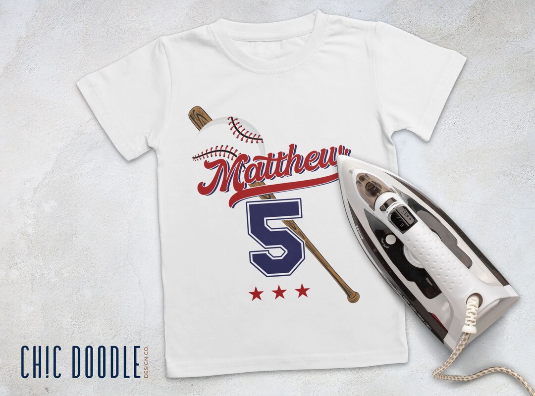 Baseball Ironon Transfer DIGITAL Printable Editable Instant Download Etsy