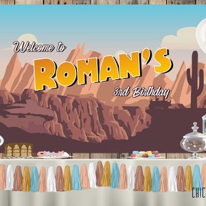 Radiator Springs Party Backdrop DIGITAL Printable Editable Instant ...