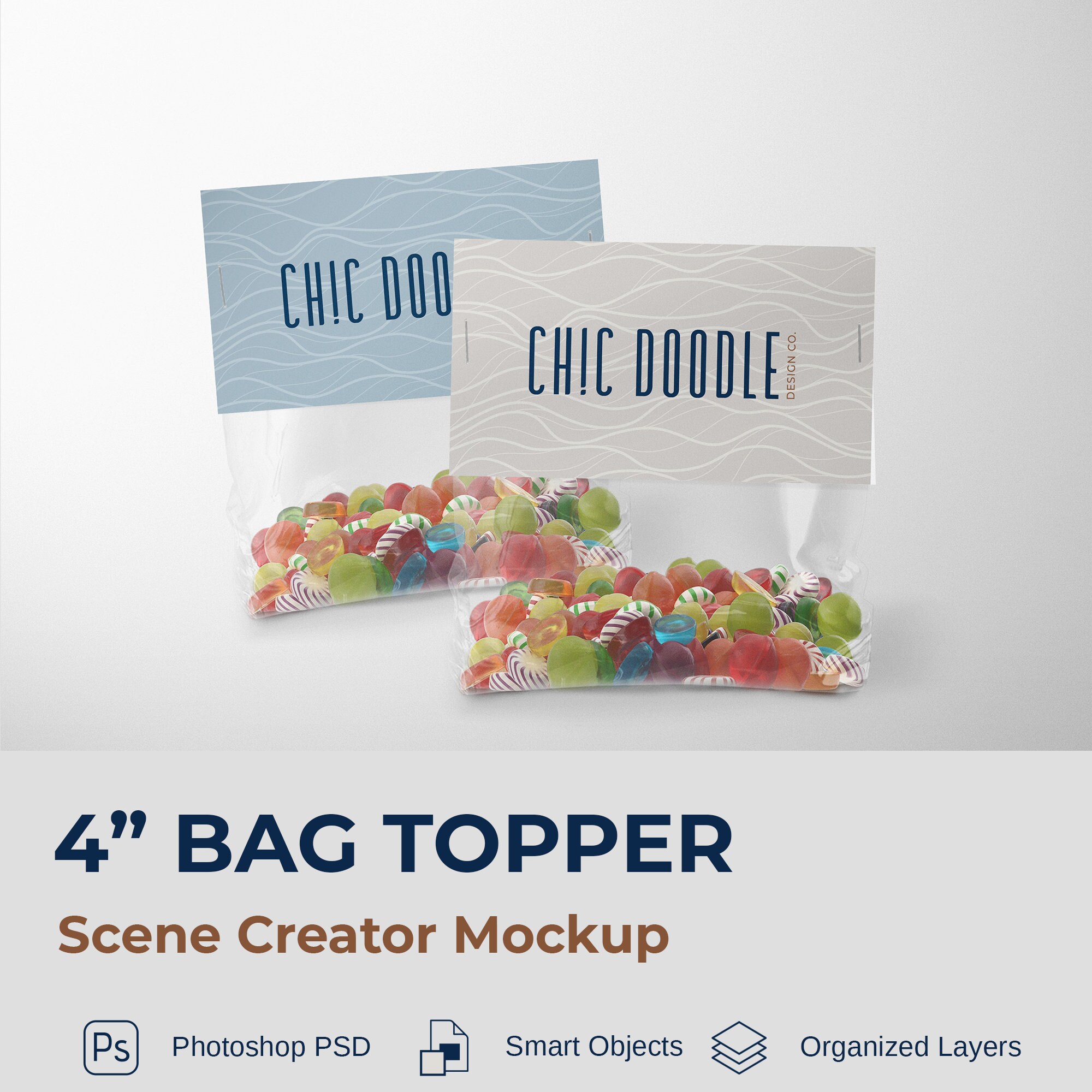 Mockup Scene 4 Inch Party Bag Topper Mockup Etsy UK