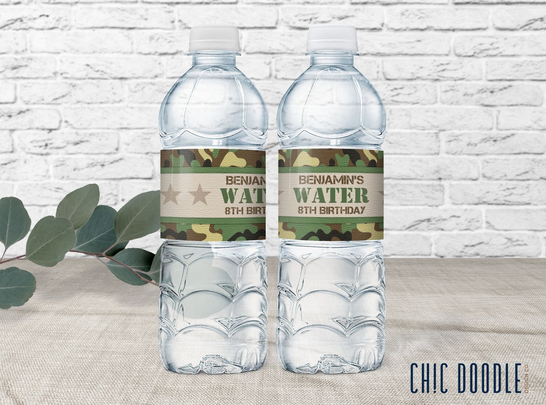 Army Military Camouflage Water Bottle Labels DIGITAL - Etsy