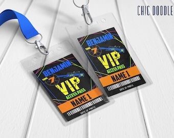 Laser Tag Party | VIP Pass | DIGITAL | Printable | Editable | Instant Download