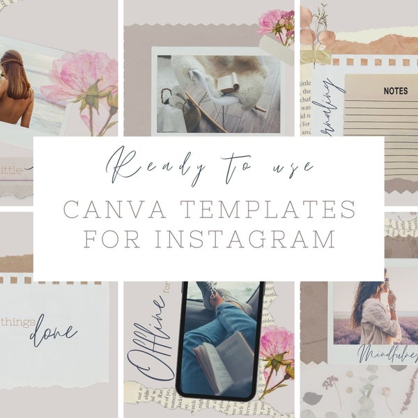 Instagram Posts and Stories Template for bloggers, coaches and influencesrs | Canva Brand Template | FULLY EDITABLE