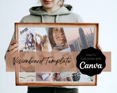 Visionboard Template | Goals Planner | Visionboard Template for Canva | fully editable