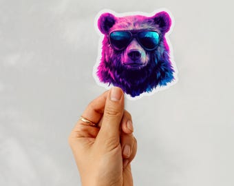Cyberpunk Sticker Gift Vinyl Waterproof Retro Cyberpunk Bear Stickers