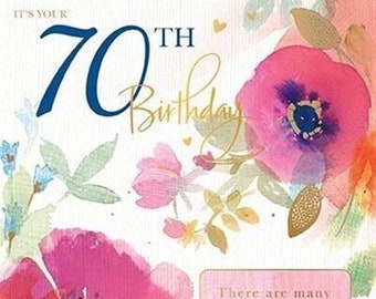 Personalised 70th Birthday Card Women Men Wife Husband Mum Mom Nan Grandma Sister In Law Friend - Foto 10