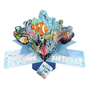 Ocean Nemo Sea 3D Pop Up Geburtstagskarte - Perfekt für Sohn, Tochter, Enkel, Enkelin, Freund