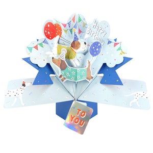3D Pop Up Karte für Hunde - Dackel Geburtstagskarte perfekt für Sohn, Tochter, Mutter, Freund, Schwester, Bruder