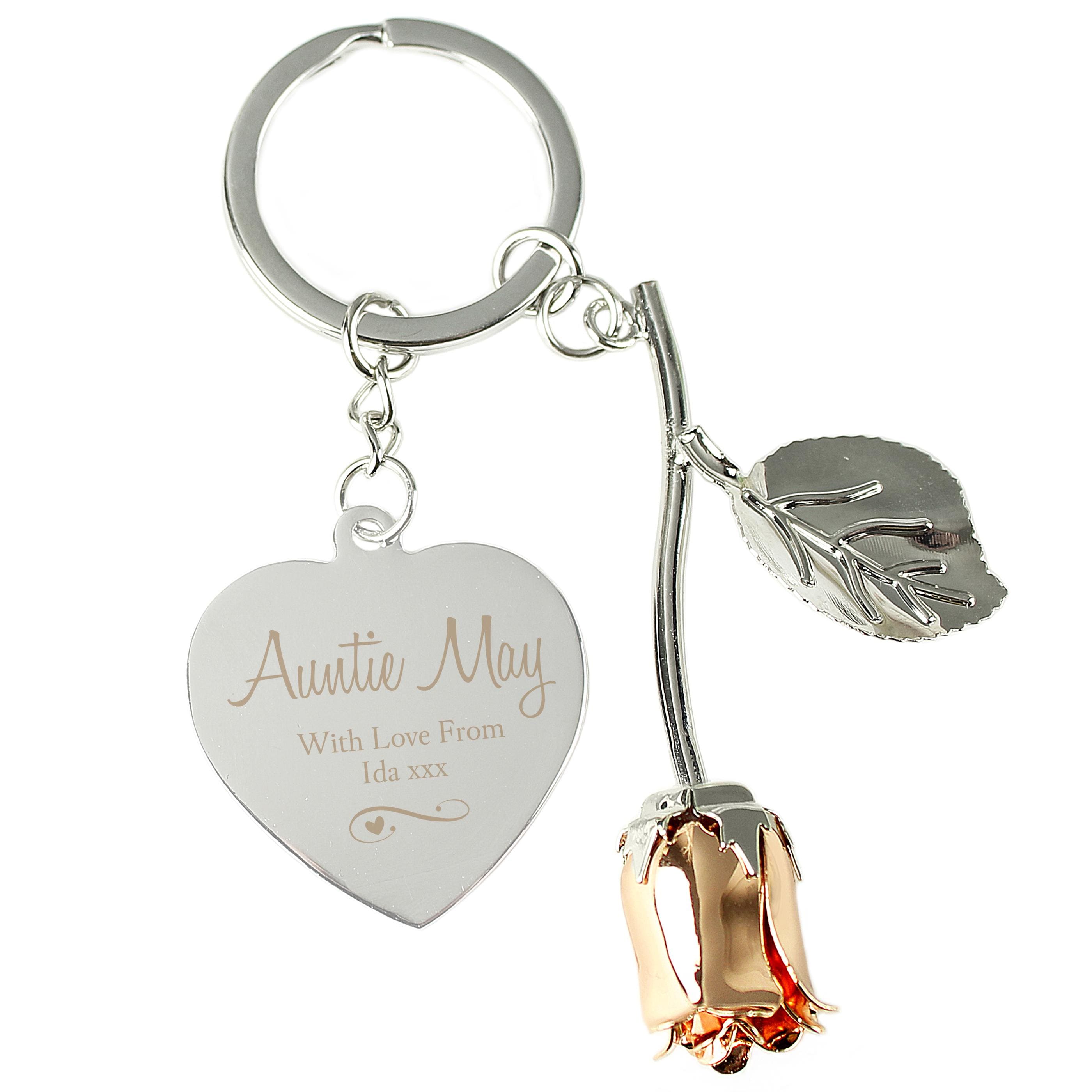 Personalised Happy 90th Birthday Keyring - Silver Plated Swirls ...