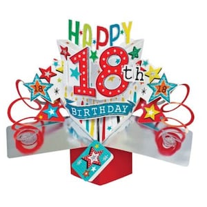 3D Pop Up 18th Birthday Card - Perfect for Son, Brother, Friend, Grandson, Nephew