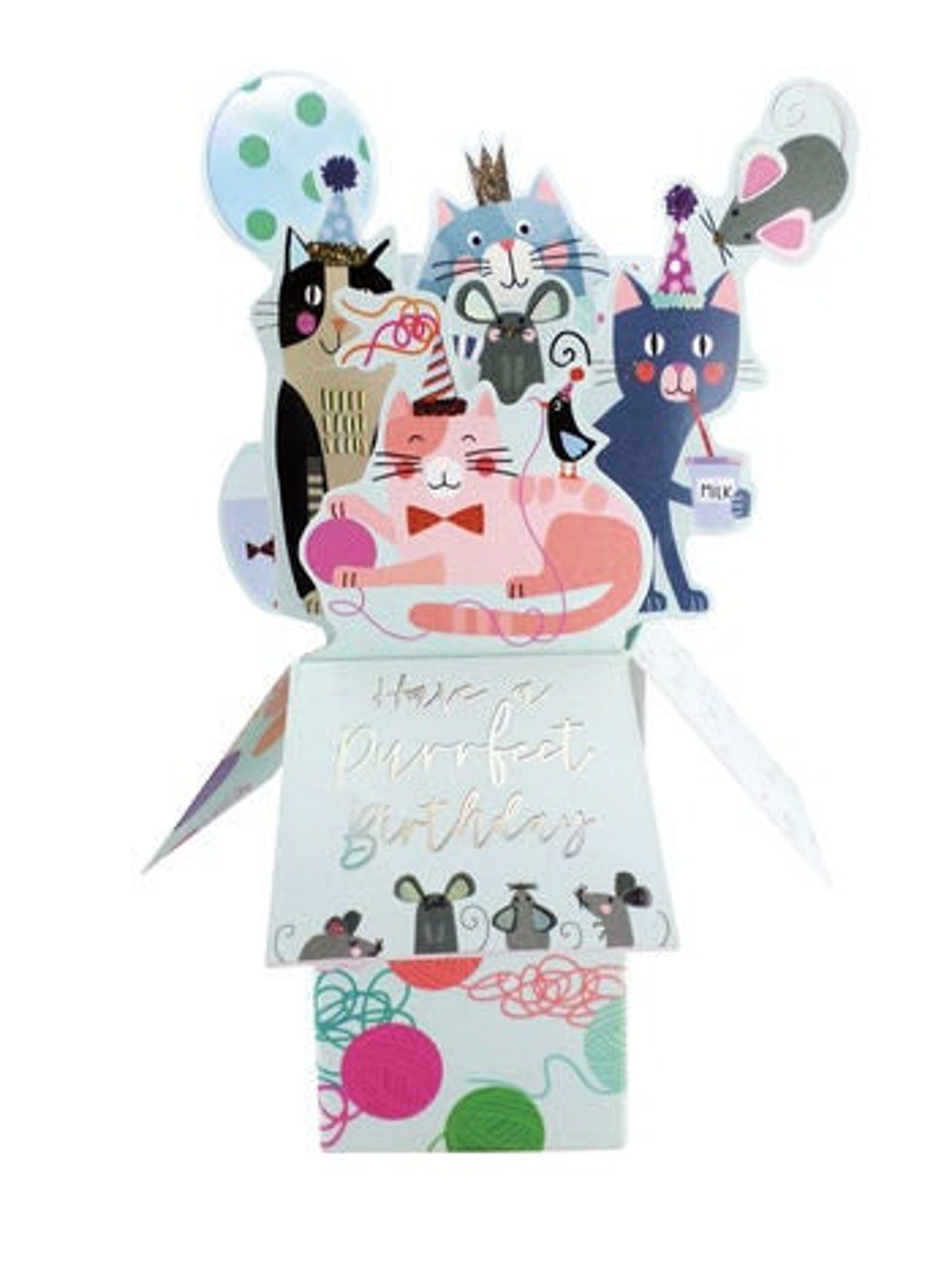 Cats Pop up 3D Birthday Card - Kitten Happy Birthday Card - Perfect for ...