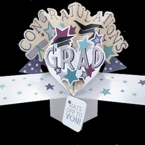 Graduation Pop-Up Carte 3D Homme Femme Garçon Fille