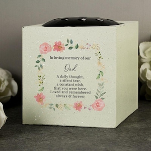 Personalised Dad Memorial Flower Vase - Floral Grave Planter, Indoor or Outdoor Pot, remembrance berevament gift for loss of Daddy, Paw