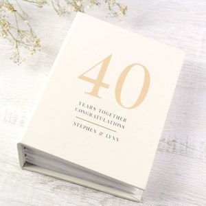 Personalised 40th Ruby Anniversary Traditional Photo Album - Ruby Wedding Anniversary Gift