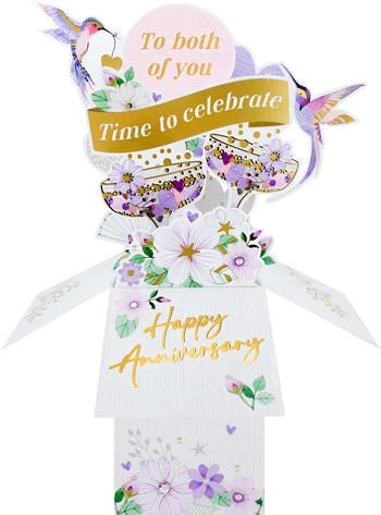 Anniversary Card: Sister and Brother-in-Law, Heart Design (6x6 inch) Non Glossy. - Italia