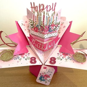 Buon 88° compleanno 88 oggi, biglietto d'auguri pop-up 3D per sua mamma, nonna, amica, zia