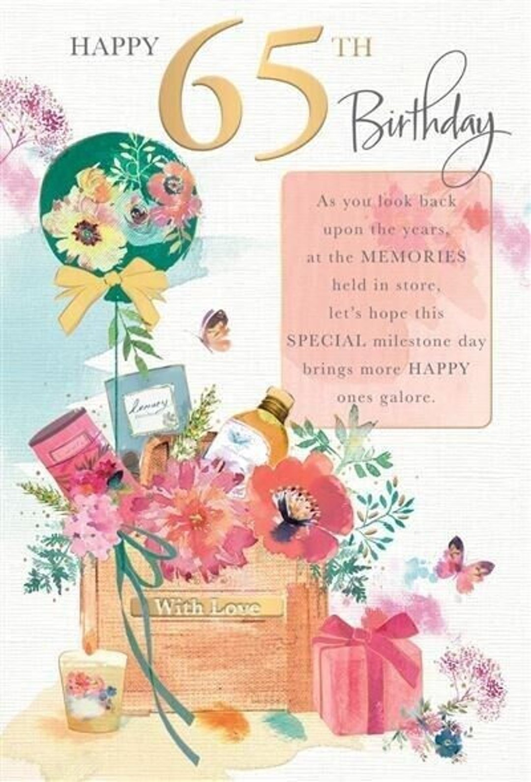 60 Birthday Gifts Personalised 65th Birthday Card For Women - Foto 6