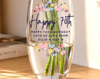 Vintage Tiffany Crystal Flower Vase - 57th Street - Cobalt