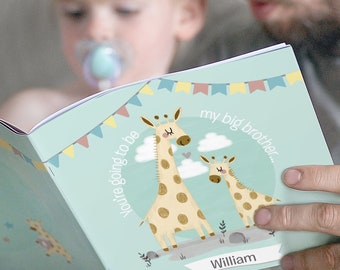 Livre d'histoires personnalisé Big Brother - Livre personnalisé - Nouveau cadeau pour frères et sœurs