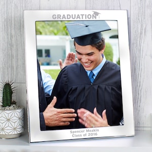 Personalisierte Abschluss 8x10 Silber Bilderrahmen. Abschlussfotorahmengeschenk. Fachhochschulreife Examen bestanden. Qualifiziertes Geschenk für sie oder ihn