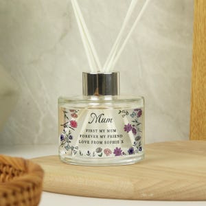 Personlig mors dag-present med vilda blommor i rörform - för mamma, mamma, mamma, mormor, mormor, mormor