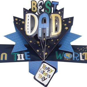 Happy Father's Day 3D Pop Up Karte - Bester Vater der Welt